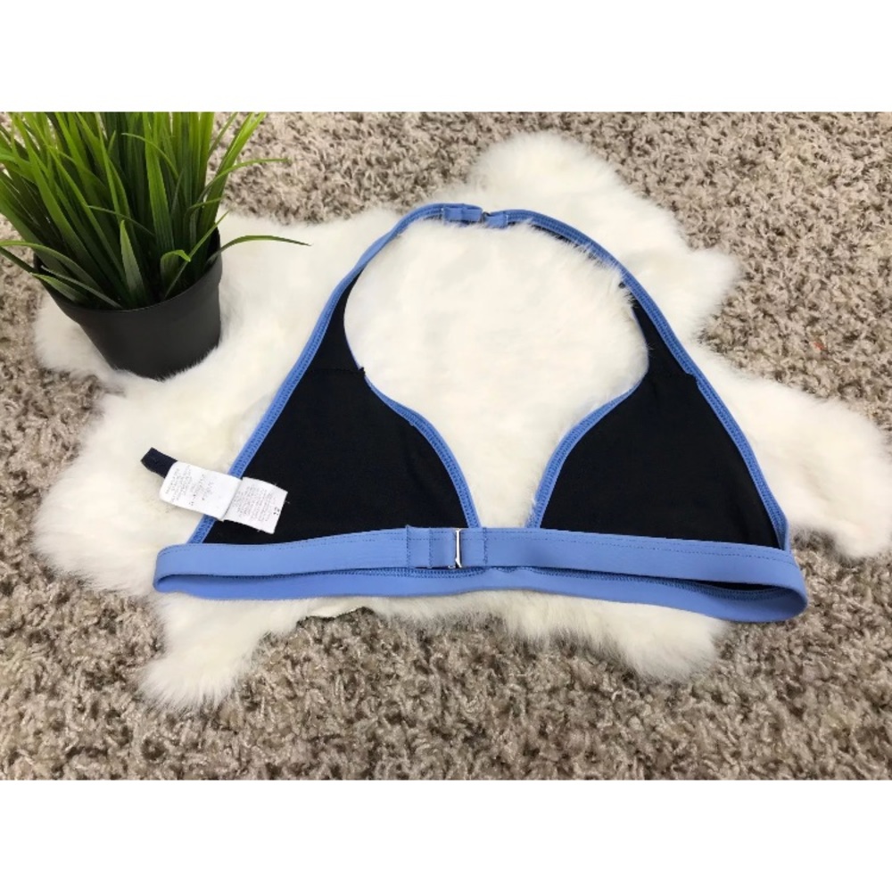 Ralph Lauren Bikini Top Lined Halter Blue Sz 12 - Picture 3 of 5
